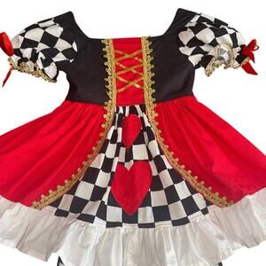 BBOJ Queen of Hearts Dress 2T Disney Alice in Wonderland Boutique Costume